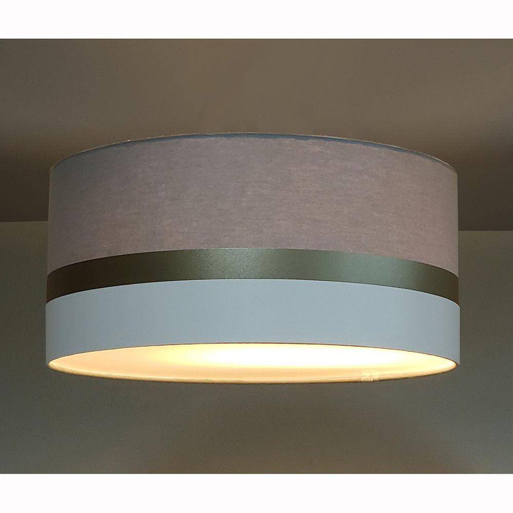 Luminária Plafon 2 Focos 15w 5725 Faixa Dupla Tom Luz Iluminação Cinza/Bronze