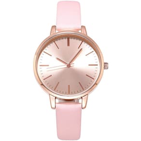 Pulseira de couro feminina, relógios de quartzo de luxo, relógio de pulso impermeável 90ch