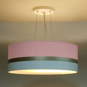 Pendente de Teto LED 50x15cm Faixa Dupla Tom Luz Iluminação Rosa-bebê/Bronze/Branco