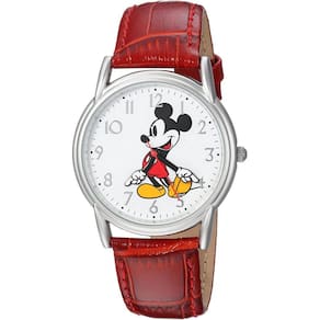 Relógio Disney Mickey Mouse com pulseira vermelha de 17 mm