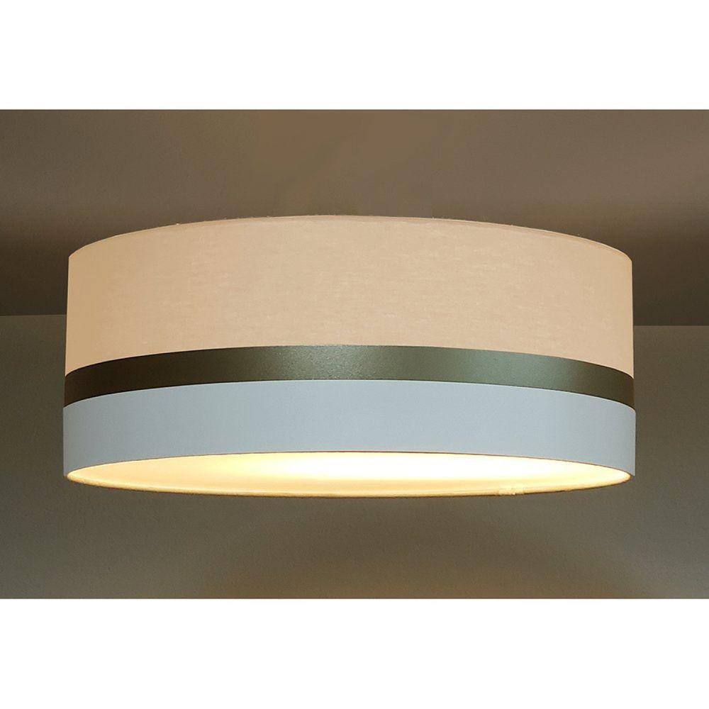 Luminária Faixa Dupla Tom Luz Iluminação Cru/Bronze/Branco