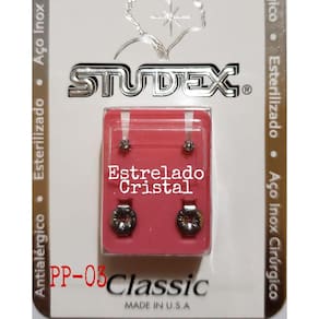 Brinco Studex Classic 2Mm Tiffany Cristal Pequeno Prata