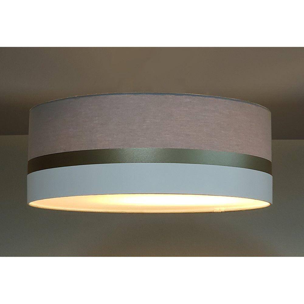 Luminária Faixa Dupla Tom Luz Iluminação Cinza/Bronze/Branco