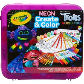 Conjunto de arte Trolls, mais de 70 materiais de arte, presente para crianças