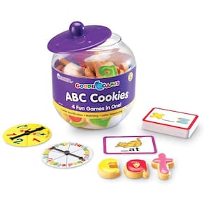 Goodie Games ABC Cookies, 4 jogos em 1, para jardim de infância, maiores de 3 anos