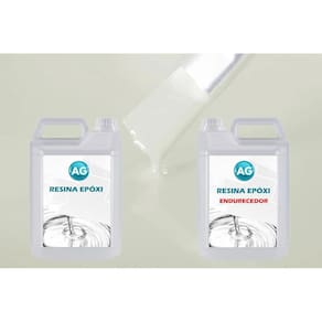 Resina Epóxi 1Kg + Cor Sólida Creme Ral9001 Ag Alta Espessur