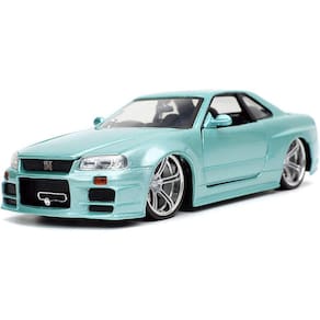 Carro fundido sob pressão Nissan Skyline GT-R R34 Velozes e Furiosos (1:24)