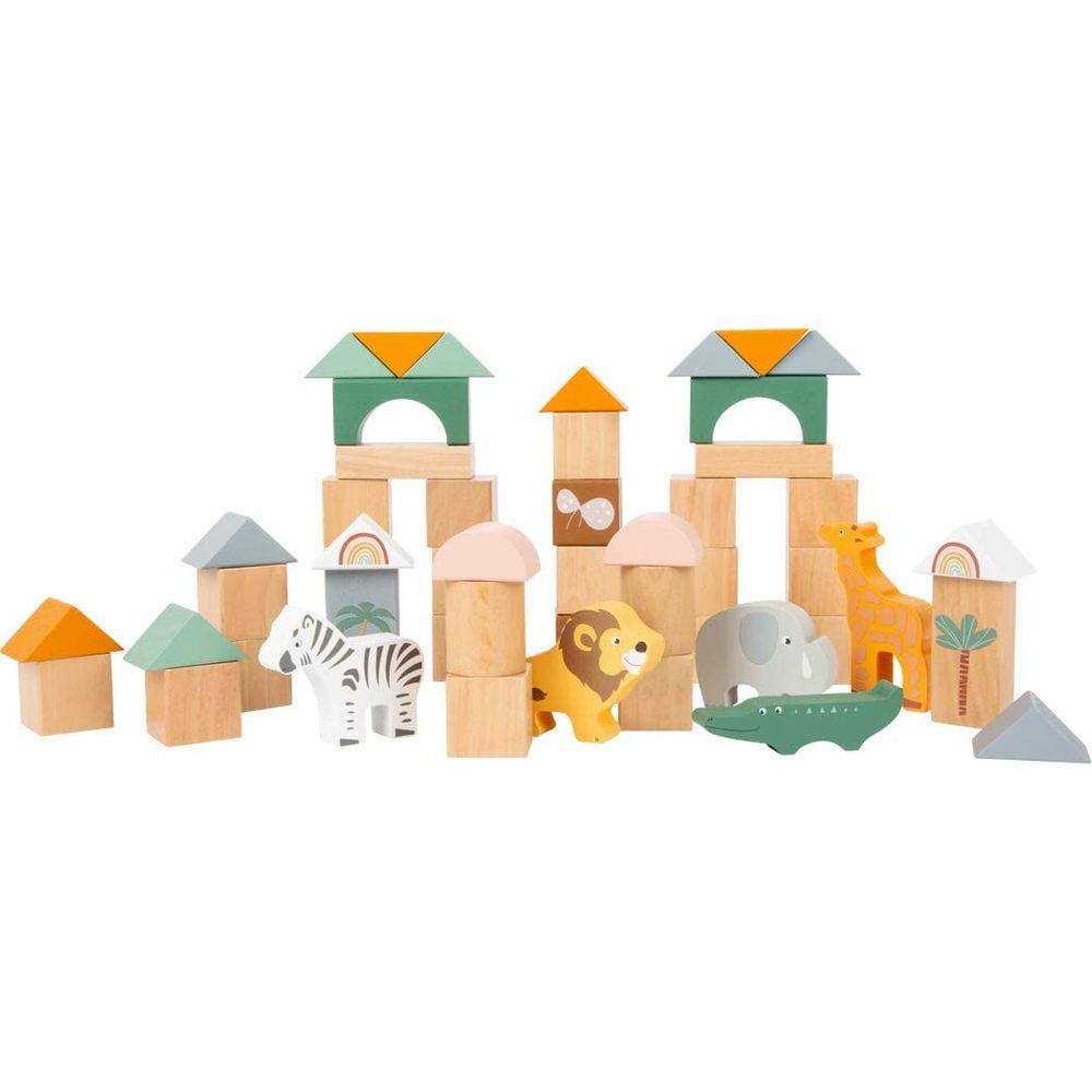 Conjunto de blocos de construção Safari para crianças com mais de 12 meses (11699)