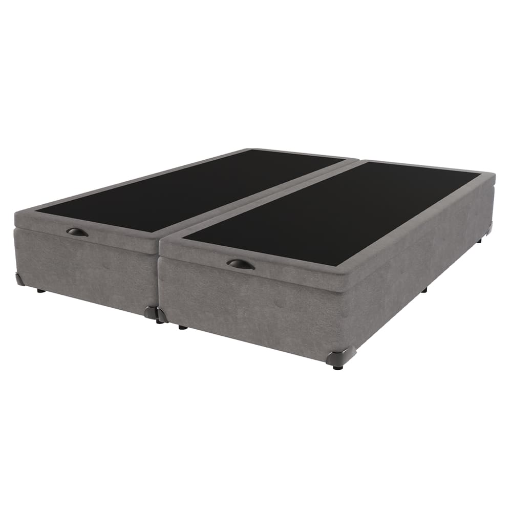 Cama Box com Baú Queen Bege de Madeira 158cm KazaMix