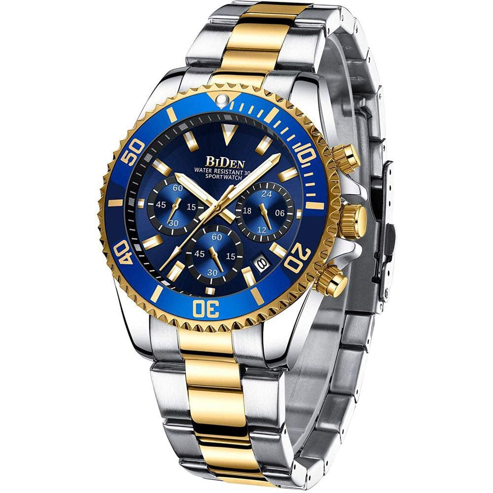Relógio de pulso masculino de moda analógico de quartzo Chrono St.