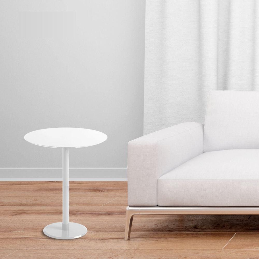 Mesa Monopé Redonda 30cm Branco