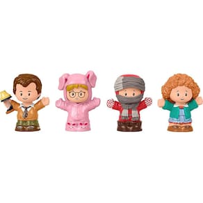 Conjunto de figuras Little People A Christmas Story, filme clássico de Natal com 4 personagens