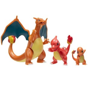 Pacote Pokémon Evolution 3 — Cder 5 cm, Charmeleon 7,6 cm, bonecos Charizard 11,4 cm
