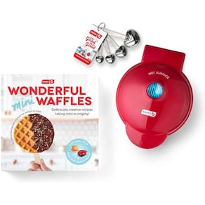 Mini máquina de waffles DMWGS001RD 10 cm vermelha