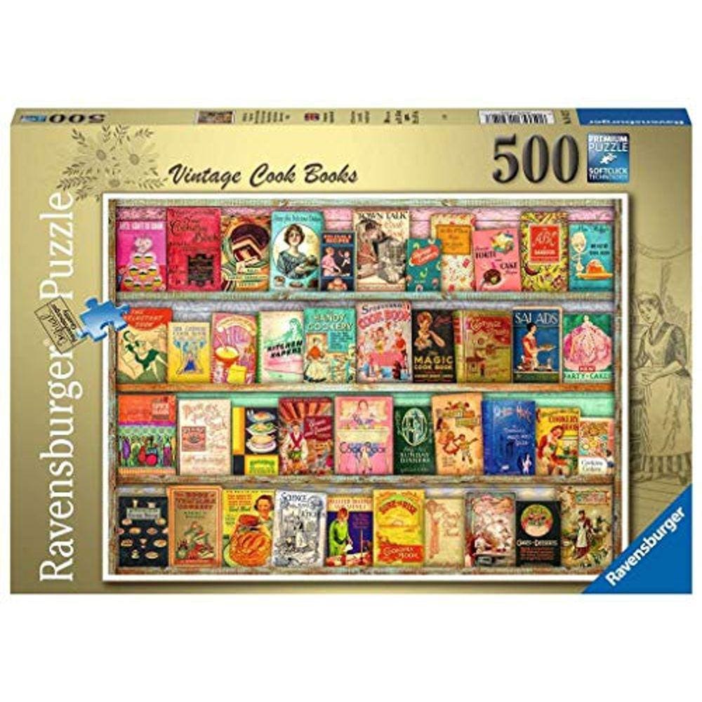Quebra-cabeça Vintage Cook Books 500 peças para maiores de 10 anos
