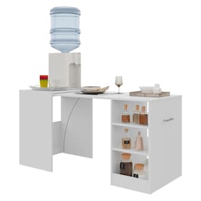 Mesa Dobrável Armário De Cozinha Ibiza Branca
