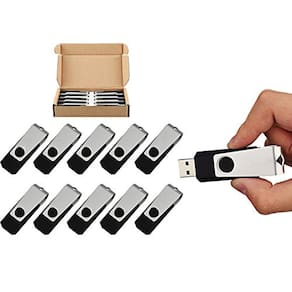 Memory Stick de 8 GB Flash Drive (10 unidades, preto)