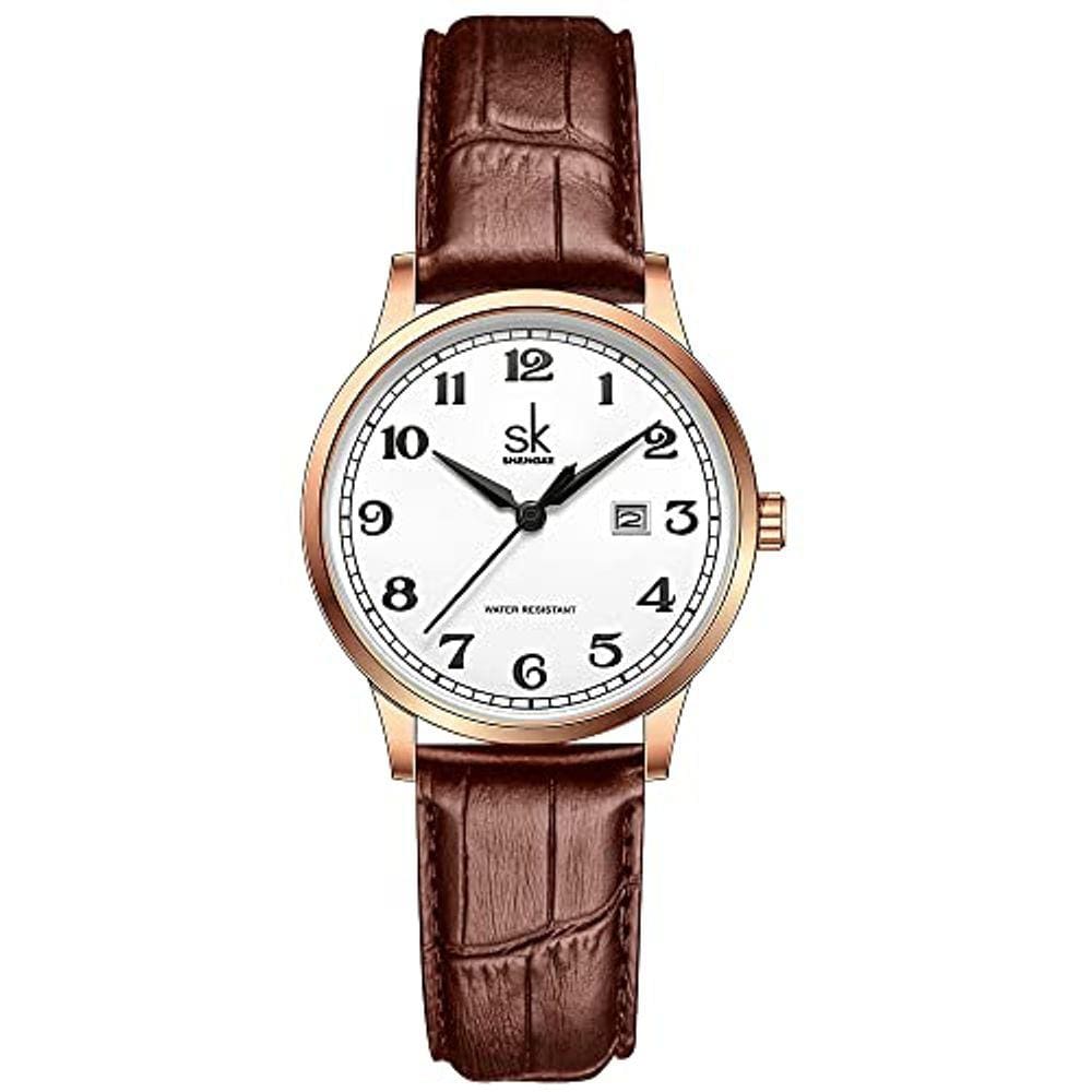Relógio clássico para senhoras Rosegold-Brown