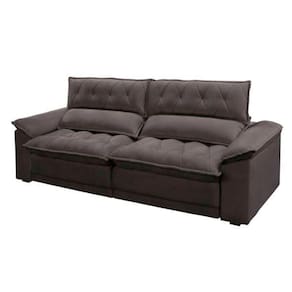 Sofá 3 Lugares Retrátil E Reclinável Solar Bf Tec9 9204 Cinza