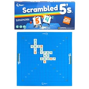 Jogo de matemática Scrambled 5 - Tapete de silicone - 2 a 8 jogadores, maiores de 8 anos