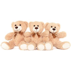 Pacote com 3 ursinhos de pelúcia, lindos bichos de pelúcia, 13,8 polegadas