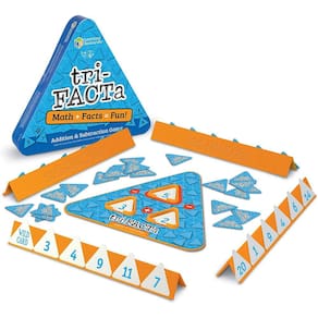 Jogo de matemática trifacta, para maiores de 6 anos, multicolorido, 10 cm
