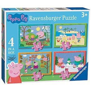 Conjunto de quebra-cabeças Peppa Pig de 12 a 24 peças, para maiores de 3 anos