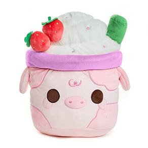 Brinquedo de pelúcia de vaca PlushGoals, 10 polegadas
