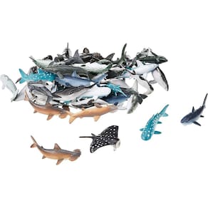 Contadores de animais oceânicos, jogo imaginativo, 50 animais marinhos diferentes, 50 peças, para maiores de 3 anos