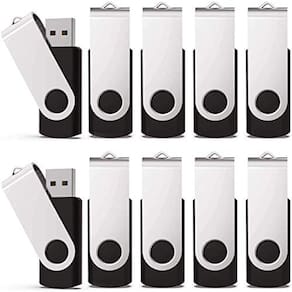 Pacote KEXIN 10, pendrive USB de 4 GB com indicador LED, preto
