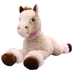 Brinquedo de pelúcia grande com bicho de pelúcia unicórnio, presente de pônei, 120 cm