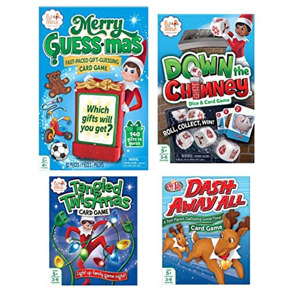 Conjunto mágico de 4 jogos: Guess-mas, Twistmas, Chimney Sweep e Dash Away All