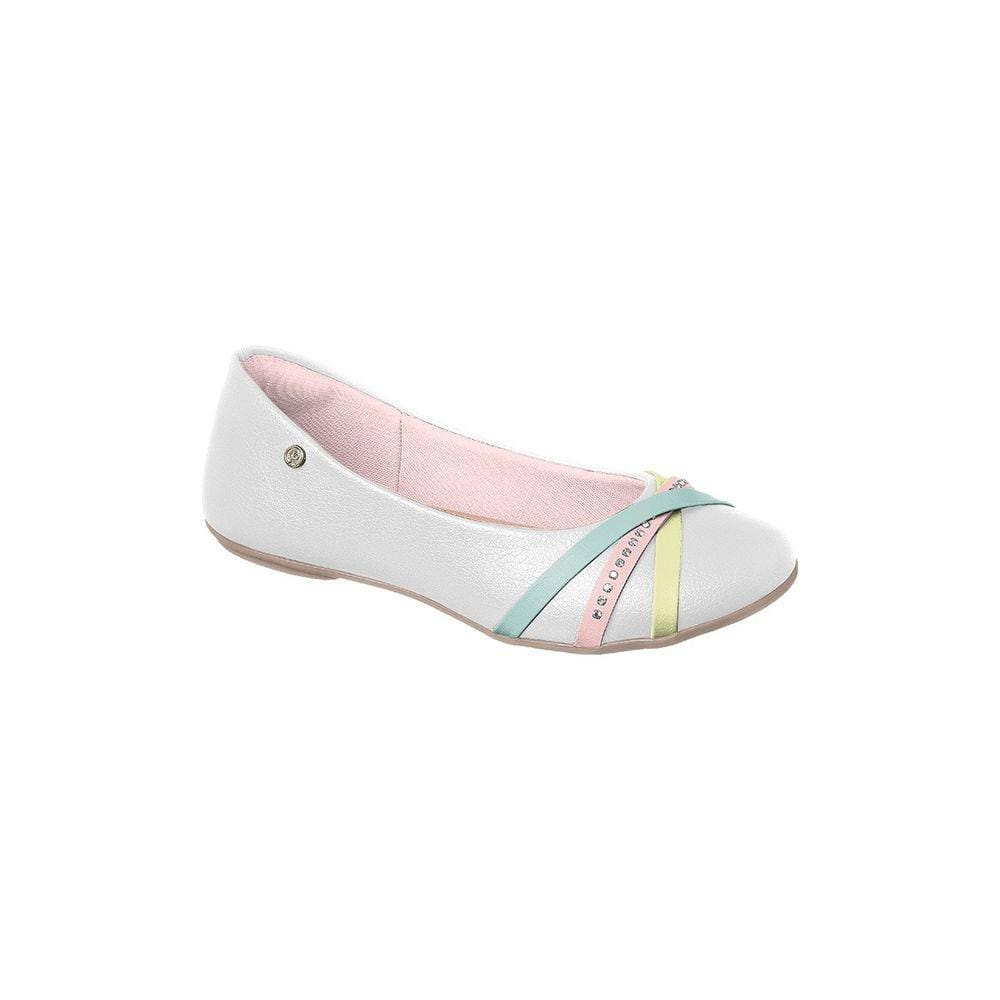 Sapatilha Infantil Ortopé Secret com Detalhes Strass Branca