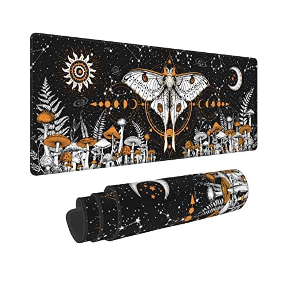 Mouse pad XL Gaming, design Trippy Mushroom Butterfly, 80 x 30 cm