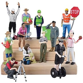Bonecas de carreira, bonecos de brinquedo para crianças, conjunto de 12