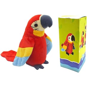 Brinquedo de pelúcia Talking Parrot, animal engraçado que se repete, presente de aniversário, eletrônico para aprendizagem precoce
