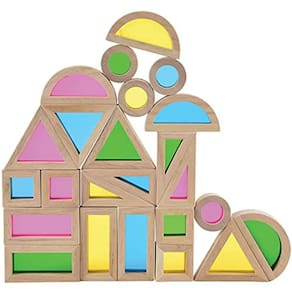 Blocos de mistura de cores de 24 peças, mesas de jogo para construir e iluminar, multicoloridos