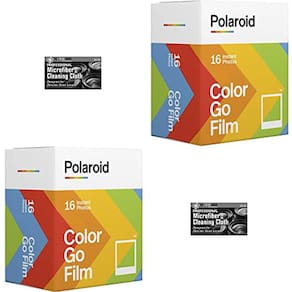 Filme colorido Polaroid GO - 2 pacotes duplos com panos (32 fotos)