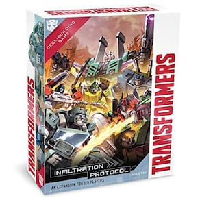 Expansão do jogo Transformers Infiltration Deck Building - Mais de 14 anos, 1 a 5 jogadores