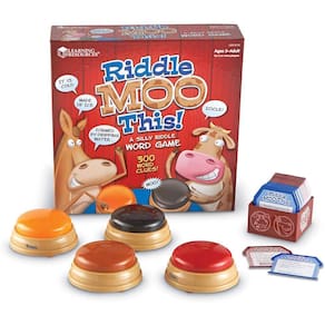 Riddle Moo Este jogo - 150 cartas + 4 campainhas (a partir de 5 anos)
