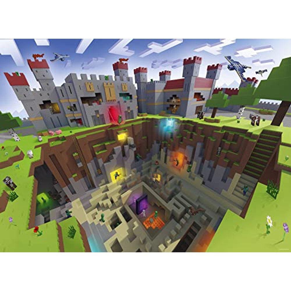 Puzzle Minecraft Cutaway de 300 peças - cada peça única