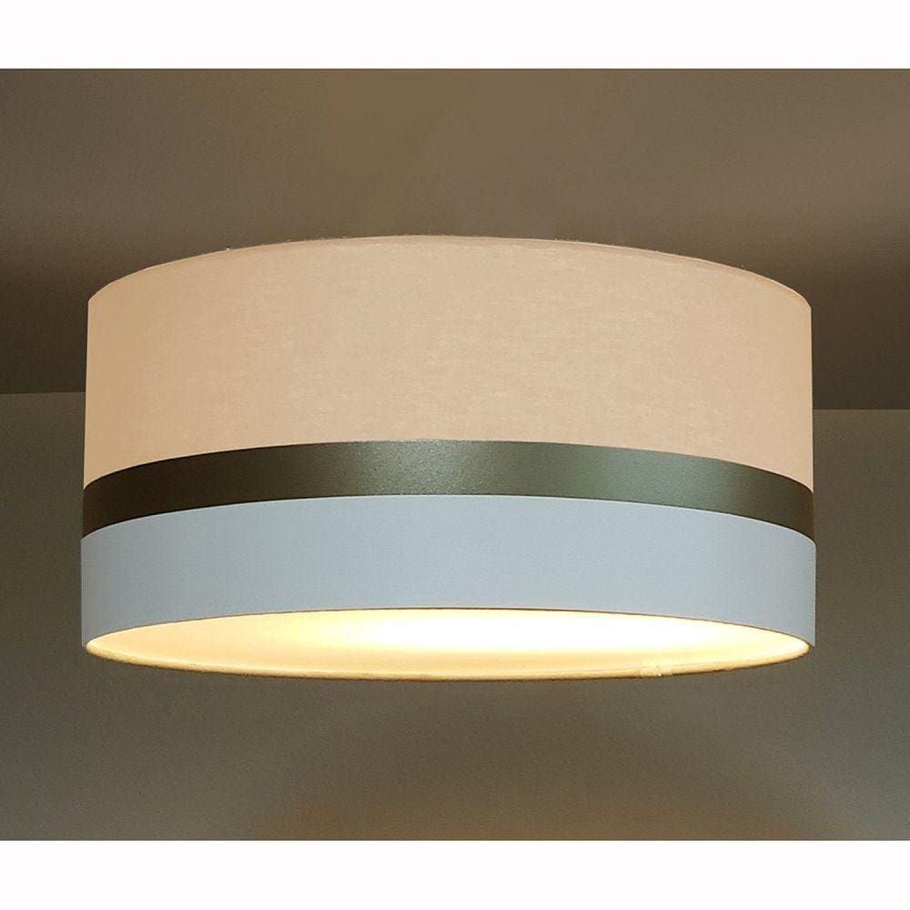 Luminária Plafon 2 Focos 15w 5723 Faixa Dupla Tom Luz Iluminação Cru/Bronze/Branco