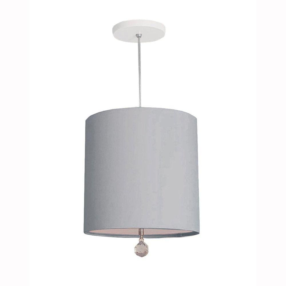 Luminária Pendente 1 Foco 15w Faixa Dupla 4957 Tom Luz Iluminação Cinza