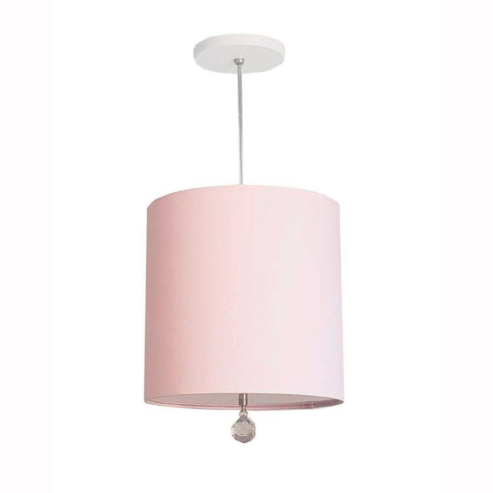 Luminária Pendente 1 Foco 15w Faixa Dupla 4951 Tom Luz Iluminação Rosa-bebê