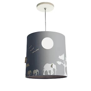 Luminária Pendente 1 Foco 15W Savana 4660 Tom Luz Iluminação Cinza