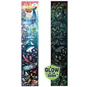 Quebra-cabeça gigante que brilha no escuro de 1,5 m Ocean Life Puzzle, 200 peças, mais de 6 anos