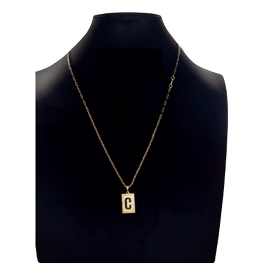 Cordão Carti 2mm Com Pingente Inicial C