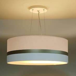Pendente de Teto LED 50x15cm Faixa Dupla Tom Luz Iluminação Cru/Bronze/Branco
