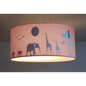 Luminária Plafon 2 Focos 15W Savana Tom Luz Iluminação Rosa-bebê