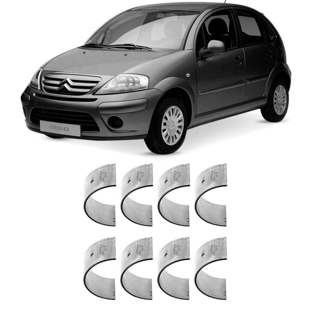 Bronzina Casquilho Biela STD C3 206 2008 308 1.6 16V 2001 a 2022 Metal Leve BB530